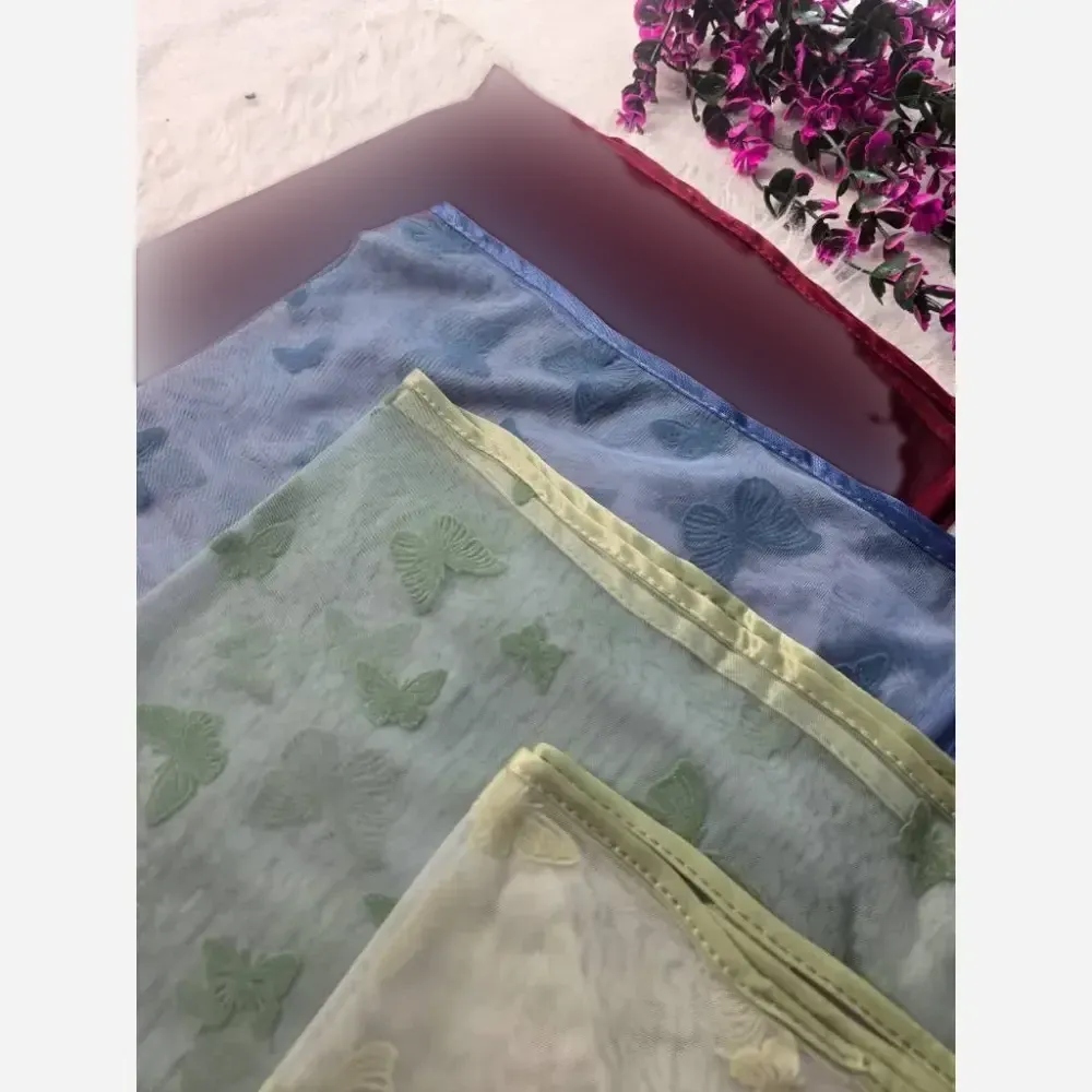 مینی پروانه تور مخمل کوبی فری سایز ابعاد 75 در 75