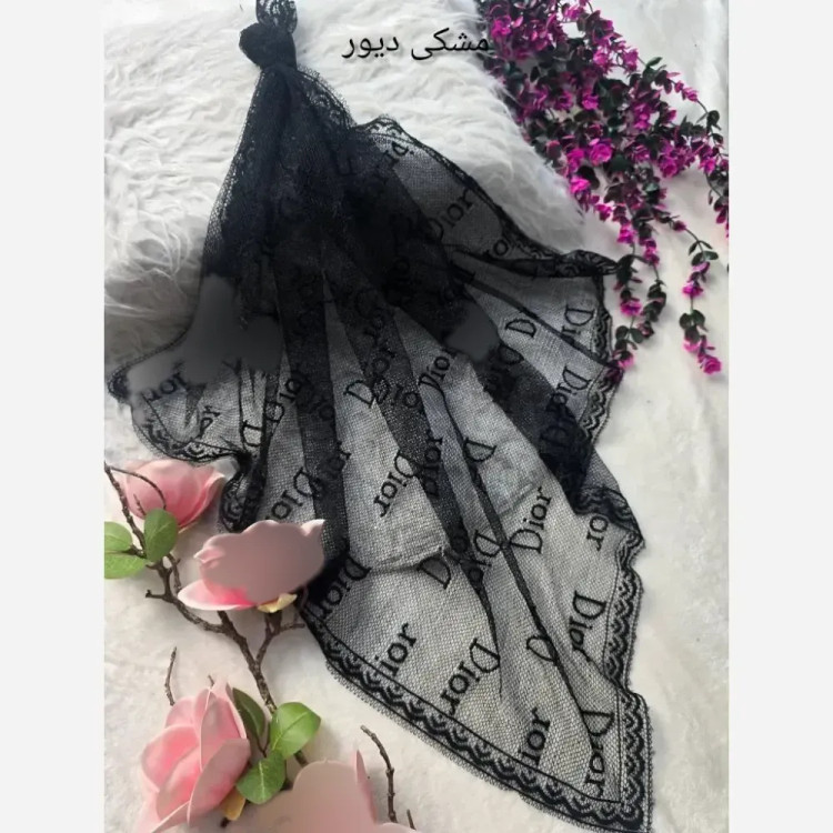 مینی پروانه تور مخمل کوبی فری سایز ابعاد 75 در 75