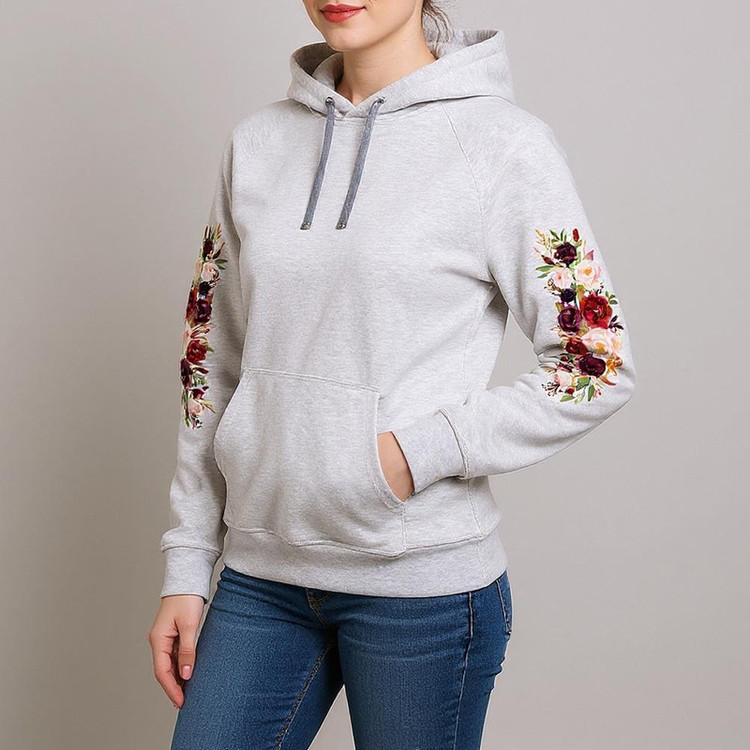 هودی زنانه طرح گل کد R23