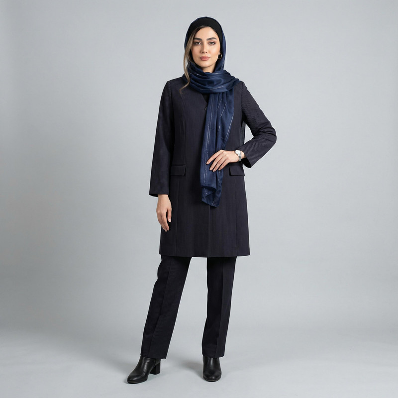 مانتو و شلوار زنانه السانا مدل رزگل کد 182304
