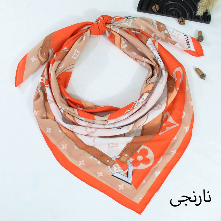 روسری زنانه مدل نخی قواره 140 طرح مزونی جدید کد ana-2707