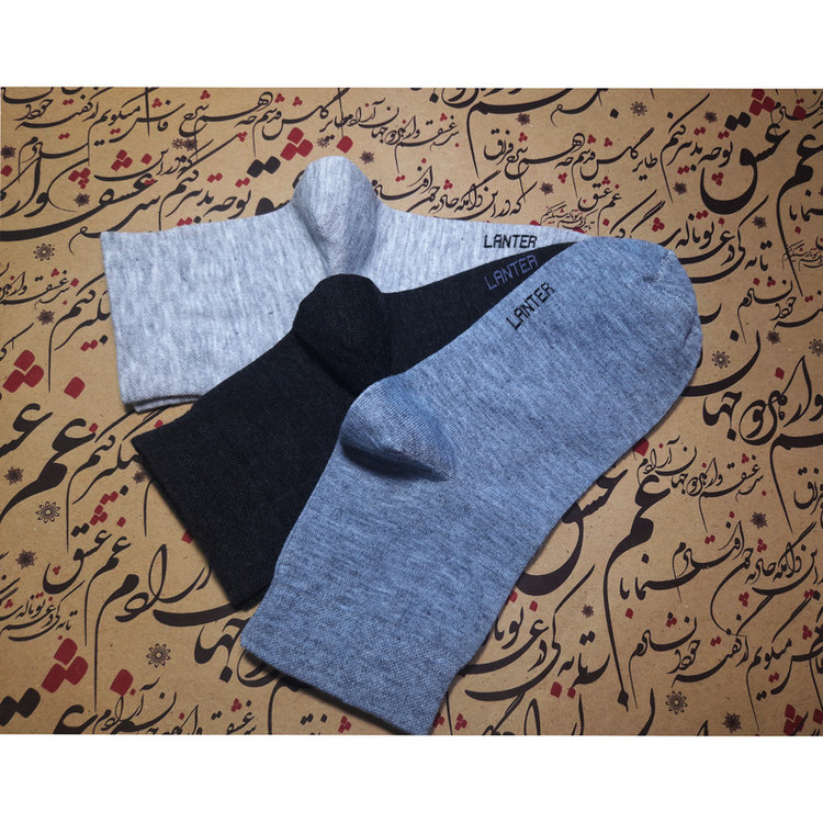 جوراب ساق کوتاه مردانه لنتر طرح ساده مدل ساده کد Bluebell مجموعه 6 عددی