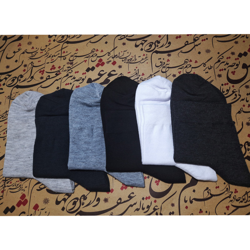 جوراب ساق کوتاه مردانه لنتر طرح ساده مدل ساده کد Bluebell مجموعه 6 عددی
