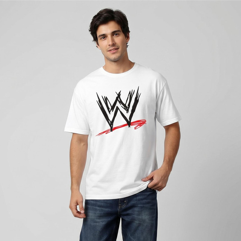 تیشرت آستین کوتاه مردانه طرح WWE کشتی کج