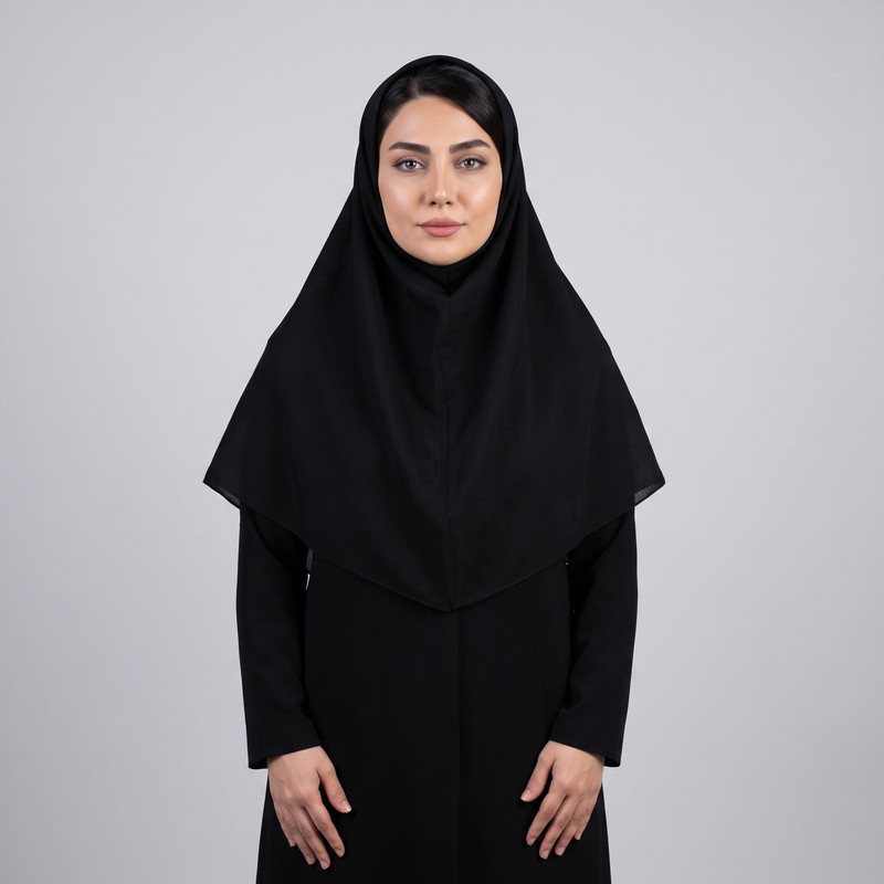 مقنعه مدل کرپ ساده 90