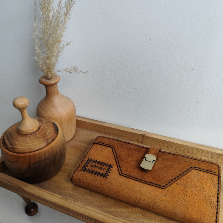 ست هدیه چرم دقت مدل چرم طبیعی بزی کد Sch-set6