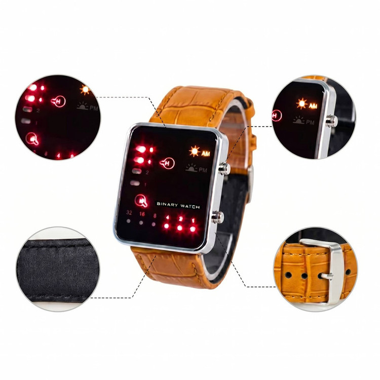 ساعت مچی دیجیتال مدل باینری 1032Amber