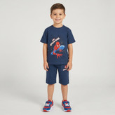 ست تیشرت آستین کوتاه و شلوارک راحتی پسرانه مدل Spiderman کد 750