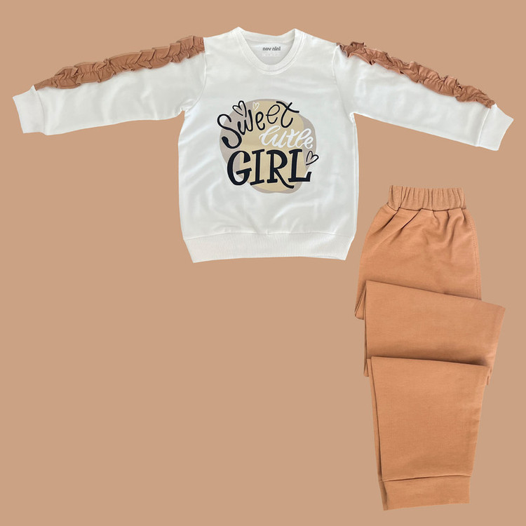 ست سویشرت و شلوار بچگانه مدل sweet girl