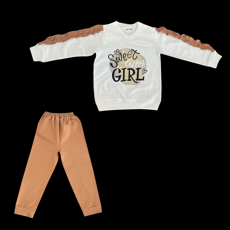ست سویشرت و شلوار بچگانه مدل  sweet girl