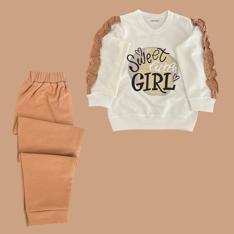 ست سویشرت و شلوار بچگانه مدل sweet girl