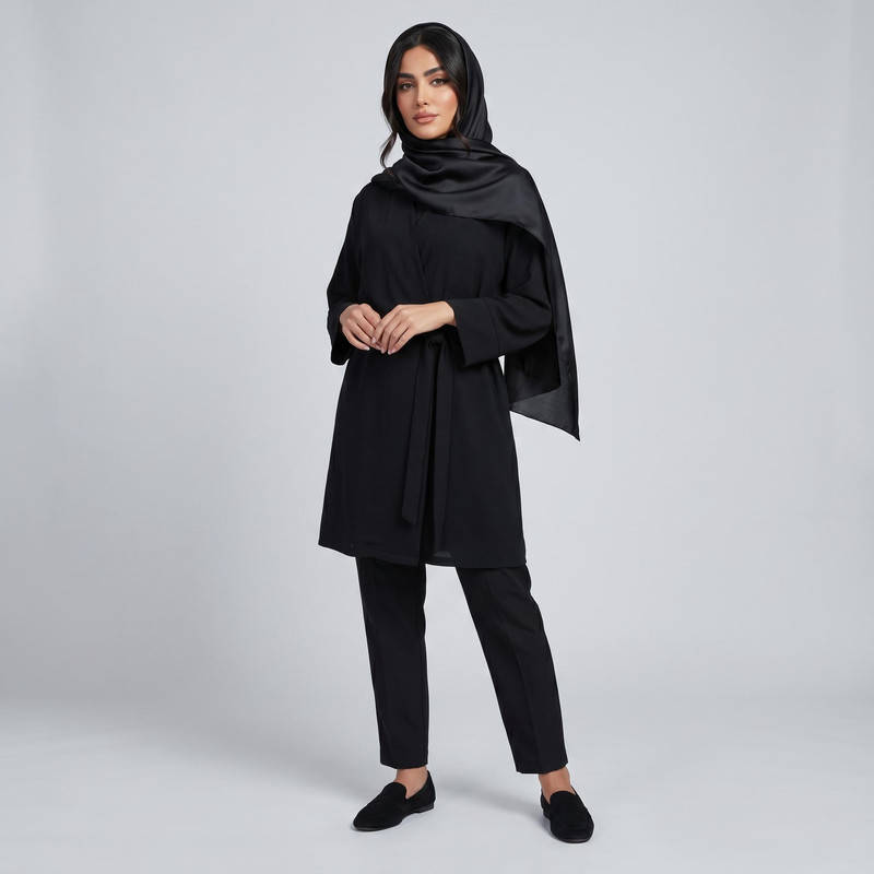مانتو زنانه مدل نخی ابر و بادی کد tm-2889