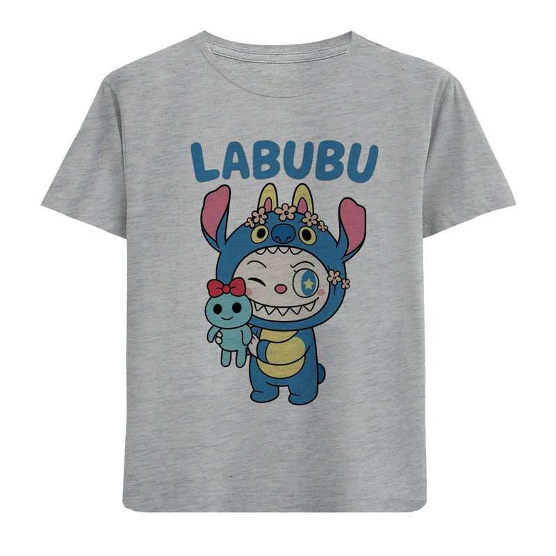 تیشرت آستین کوتاه دخترانه مدل N135 LABUBU