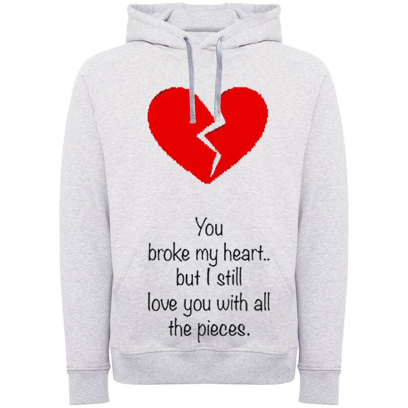 هودی زنانه مدل قلب شکسته F538