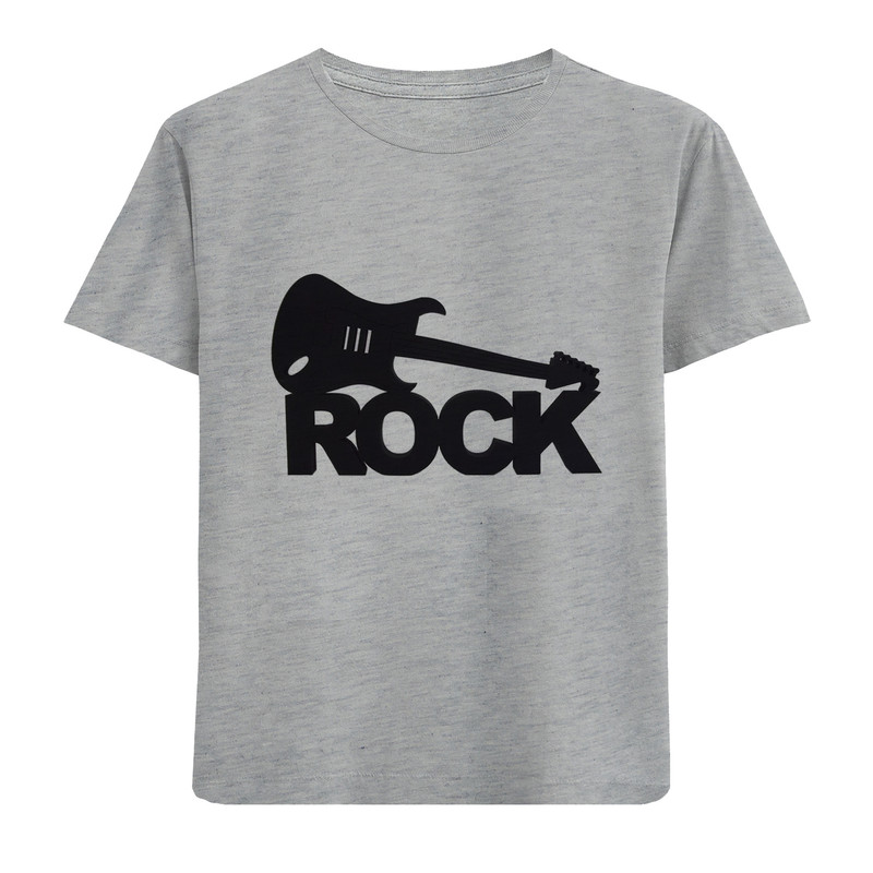 تی شرت آستین کوتاه پسرانه مدل D307 ROCK