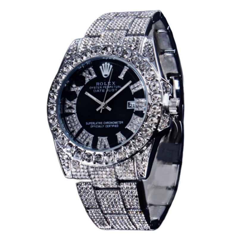 ساعت مچی عقربه ای مردانه مدل فول نگین 02