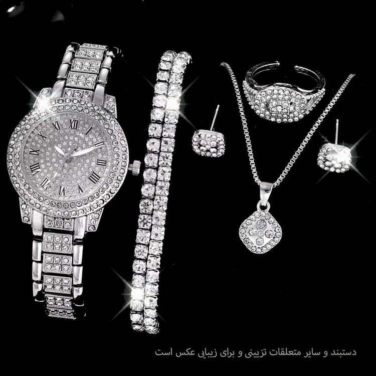 ساعت مچی عقربه ای زنانه مدل فول نگین یونانی کد N1