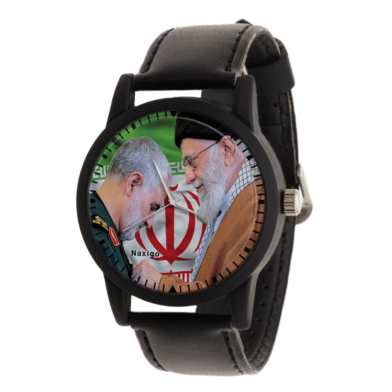 ساعت مچی عقربه ای ناکسیگو مدل سردار سلیمانی و رهبری کد LF11674