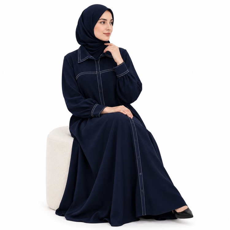 مانتو عبایی زنانه مدل اسپرت یقه دار