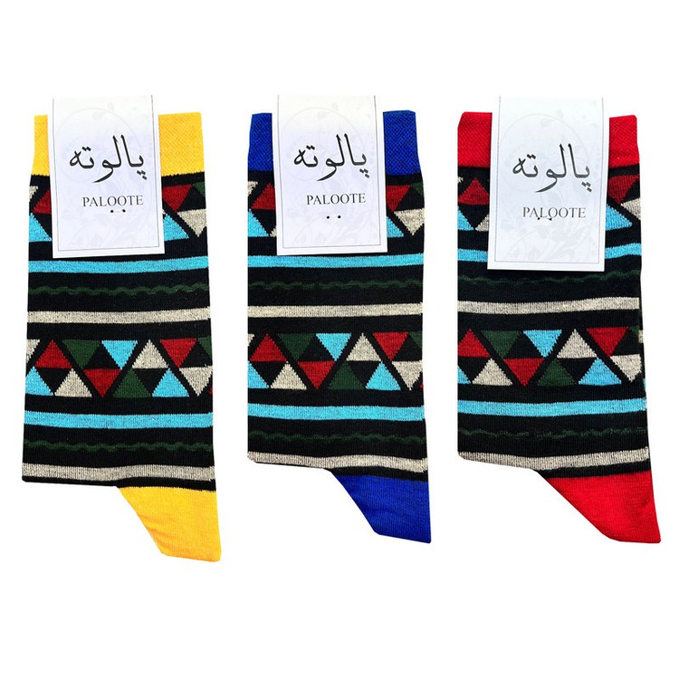 جوراب ساق بلند مردانه پالوته مدل PLT-Z3-MSLS مجموعه 3 عددی