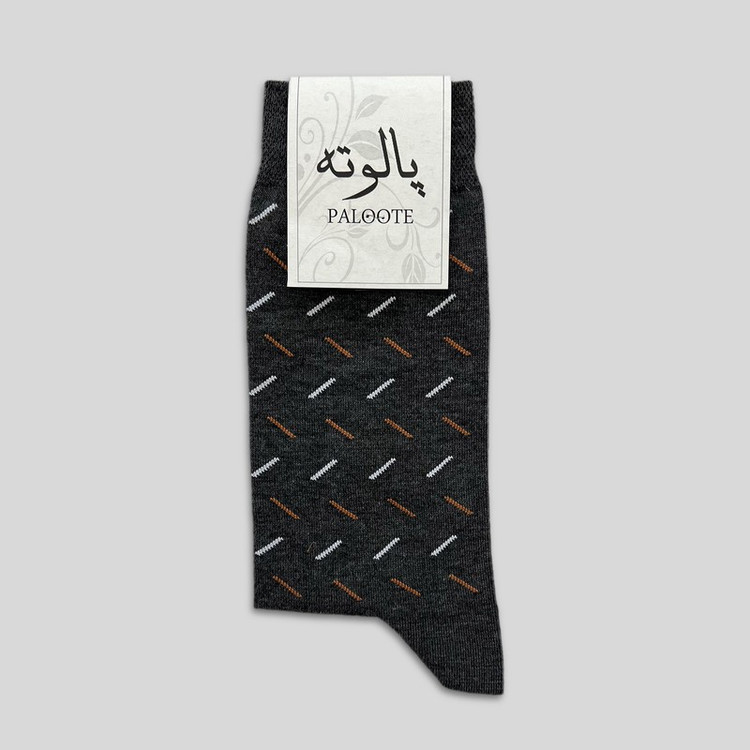 جوراب ساق بلند مردانه پالوته طرح راه راه مدل P3