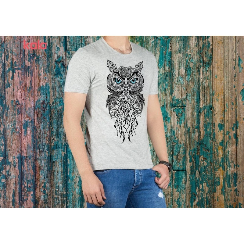تی شرت مردانه طرح جغد کد A001