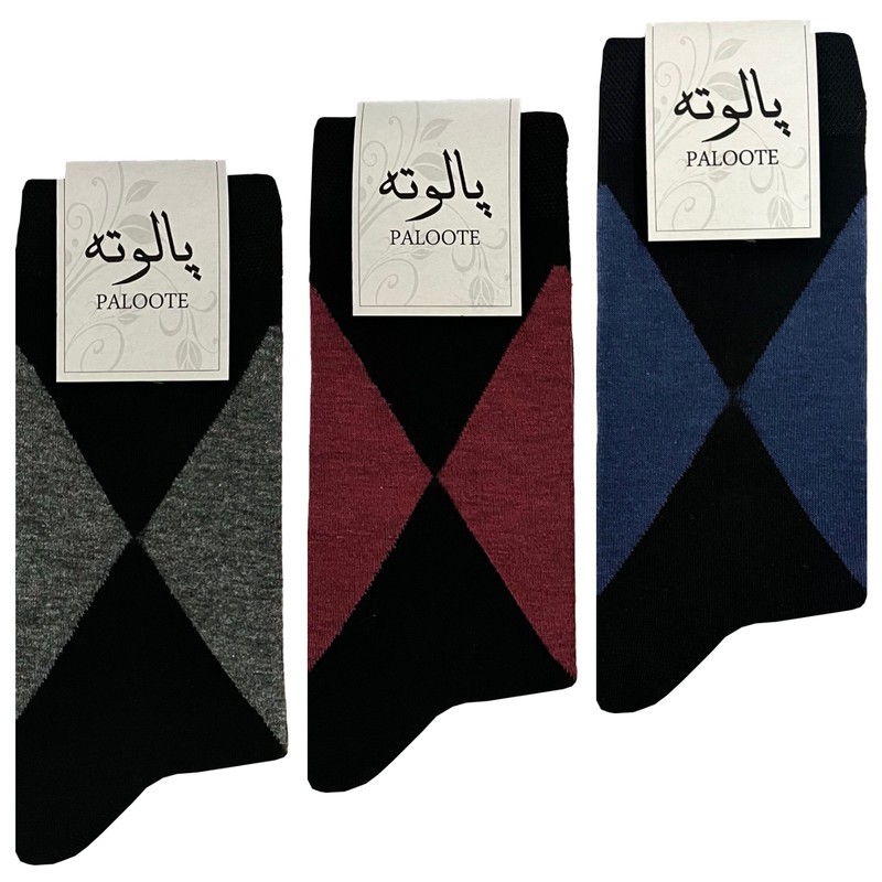 جوراب مردانه پالوته مدل PLT-P9 مجموعه 3 عددی