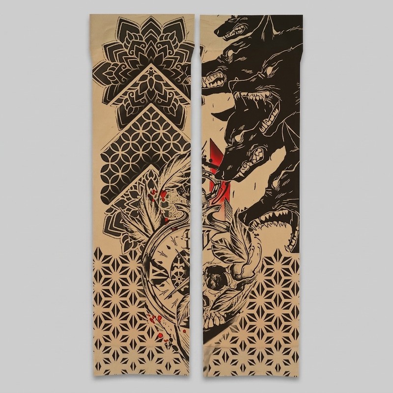 ساق دست مردانه دنیای کلکسیون مدل AgressiveWolves