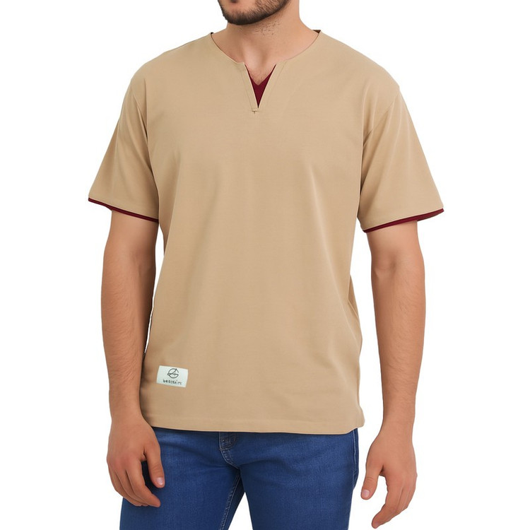 تی شرت آستین کوتاه مردانه مدل نخ پنبه کد A1091-LB