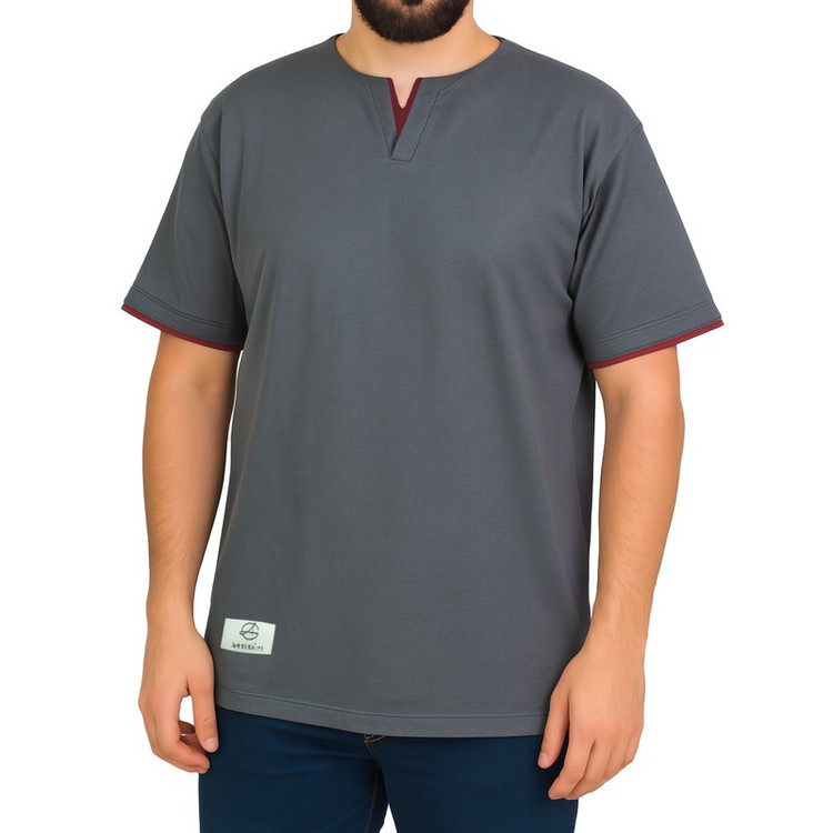 تی شرت آستین کوتاه مردانه مدل نخ پنبه کد A1091-LB