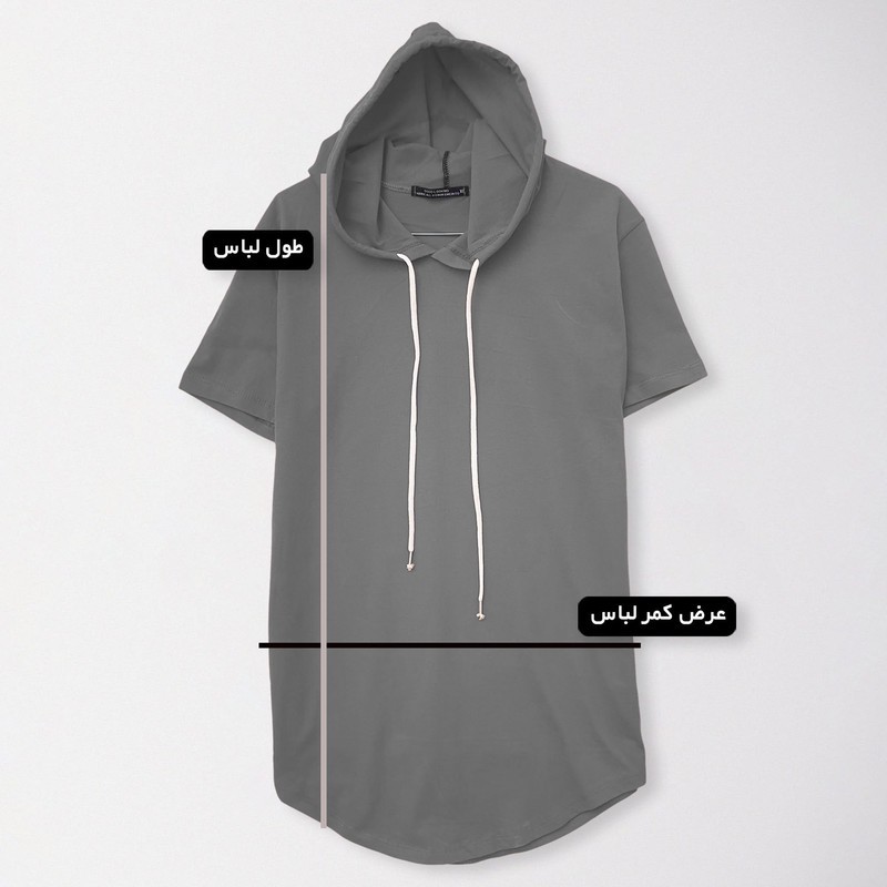 تیشرت کلاه دار مردانه مدل 001051