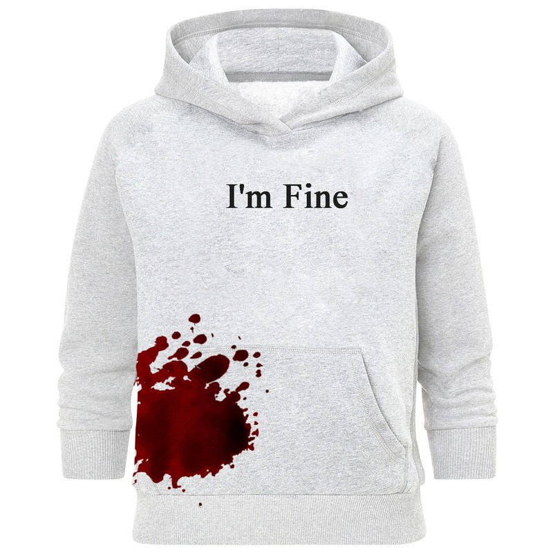 هودی مردانه طرح I m fine کد A112