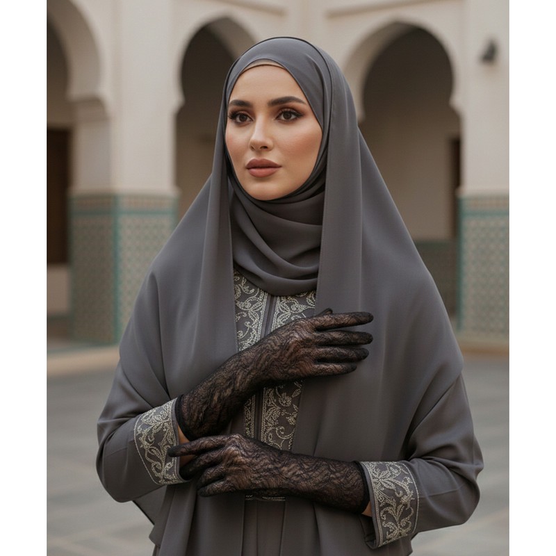 دستکش زنانه مدل توری ساق بلند