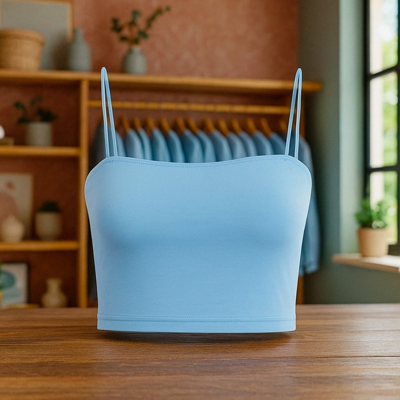 کراپ تاپ زنانه مدل بند ماکارونی