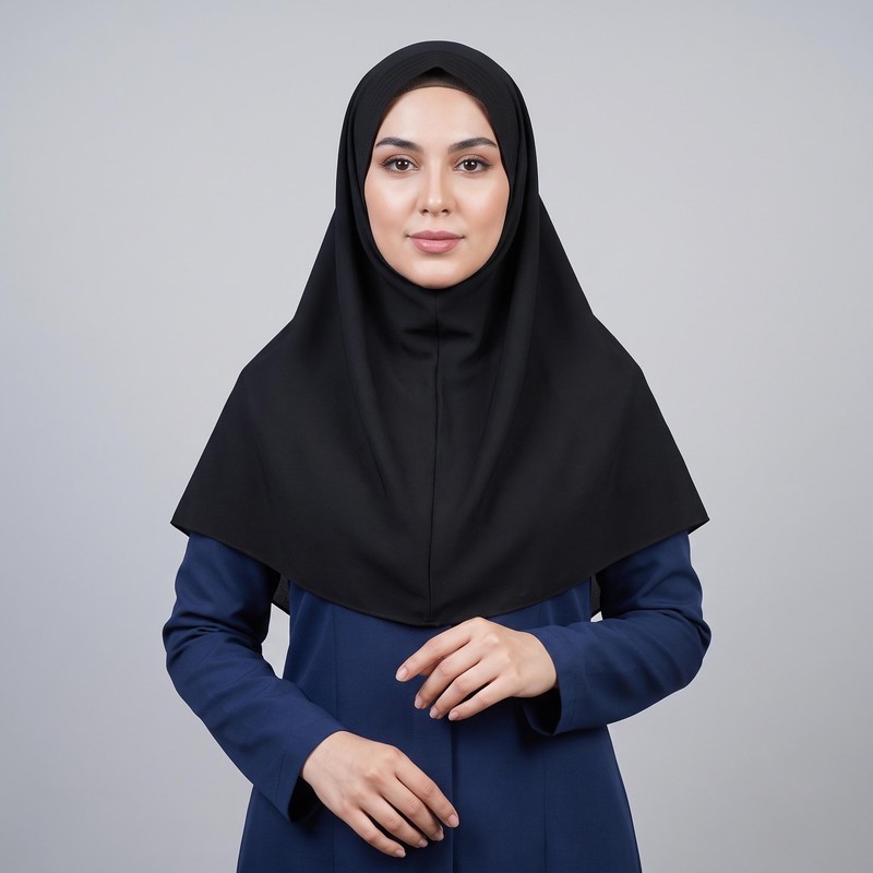 مقنعه ابردوزی مدل ROKH2500