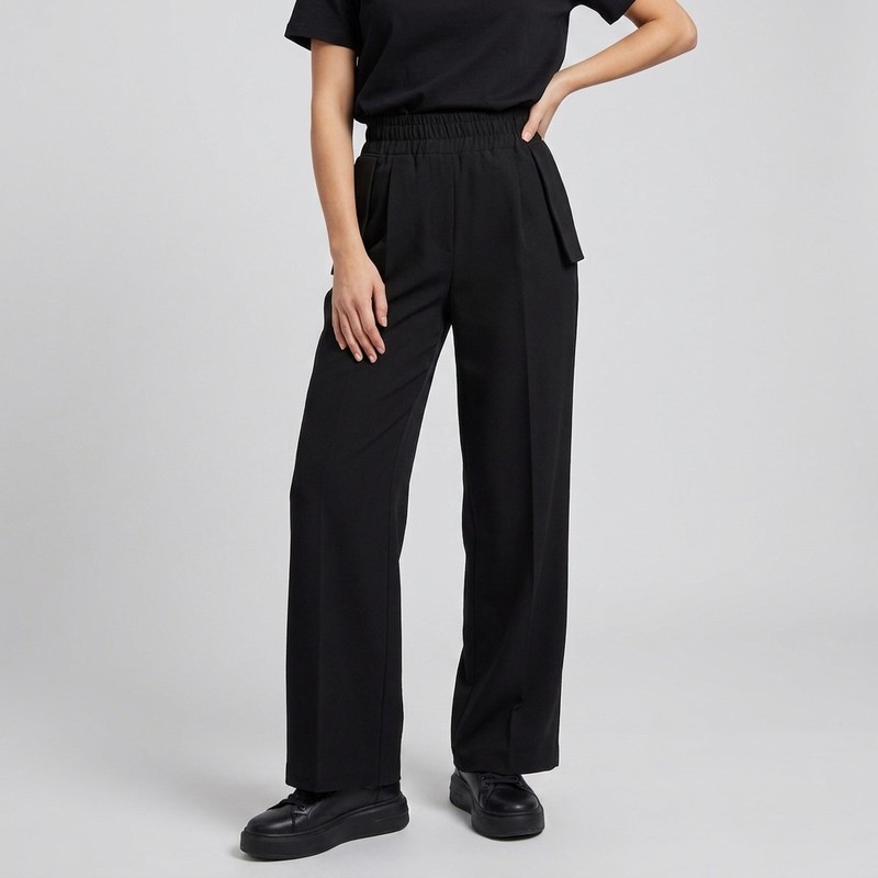 شلوار بگ زنانه مدل سیلک ریزشی
