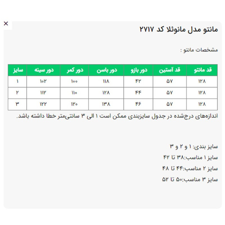 مانتو زنانه السانا مدل مانوئلا کد 2717