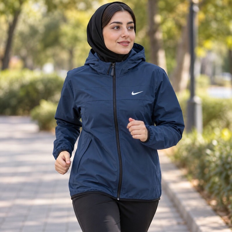 بادگیر ورزشی زنانه مدل کلاه دار ضدآب