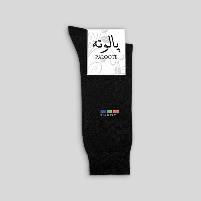 جوراب ساق بلند مردانه پالوته مدل PM-WIN-BLK-6666 بسته 6 عددی