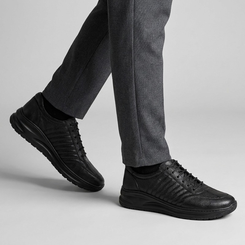 کفش روزمره مردانه چرم طبیعی شتاب مدل رویال