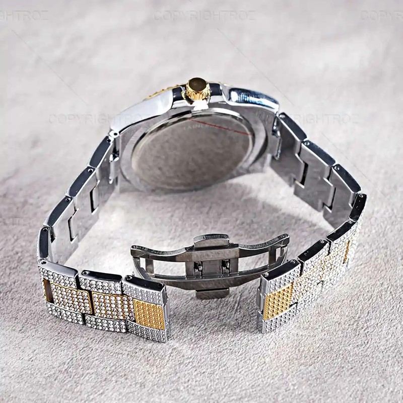 ساعت مچی عقربه ای مدل فول نگین استون کد Av-Ro-1