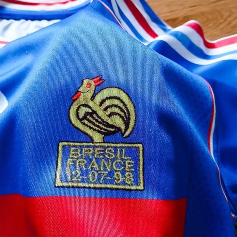 ست تی شرت و شلوارک ورزشی پسرانه مدل فرانسه 1998