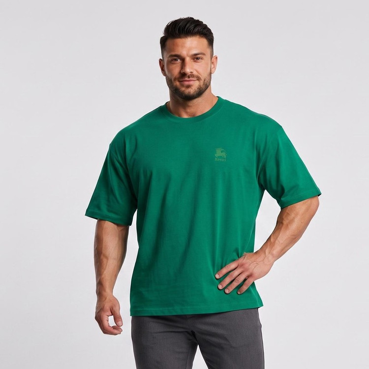 تیشرت اورسایز آستین کوتاه یقه گرد مردانه کراس مدل نخ پنبه سوپر