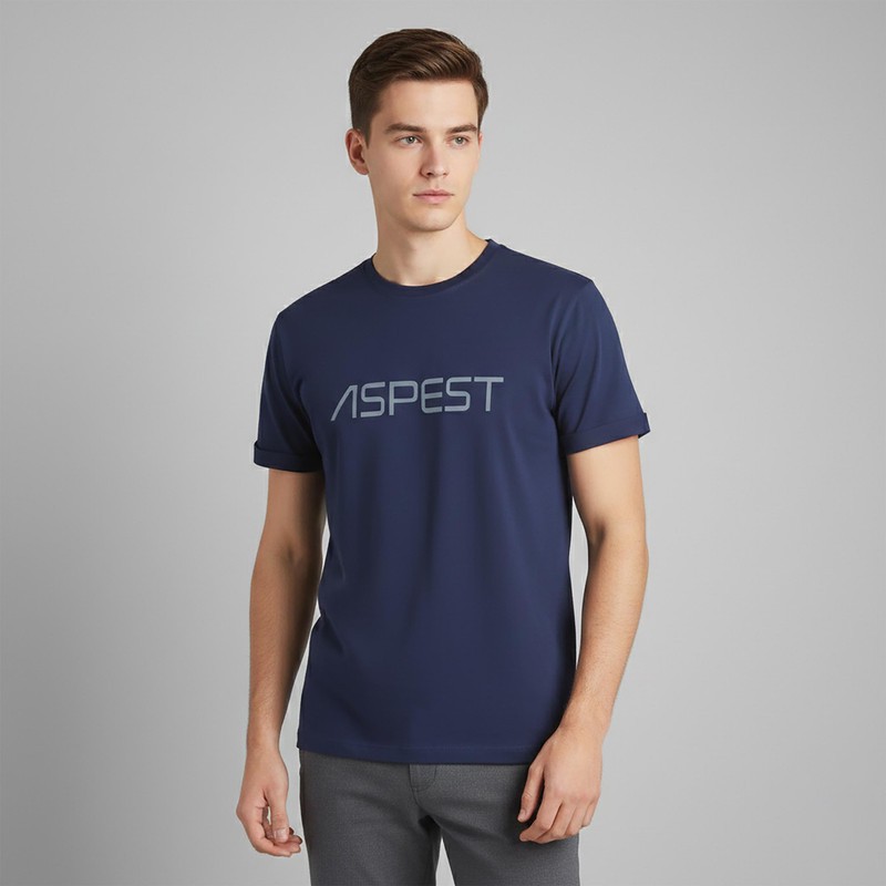 تیشرت آستین کوتاه مردانه اسپست مدل ASP-TBLK--D