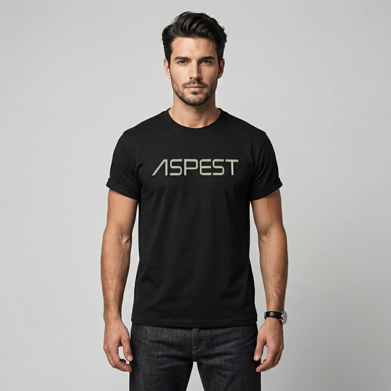 تیشرت آستین کوتاه مردانه اسپست مدل ASP-TBLK--D