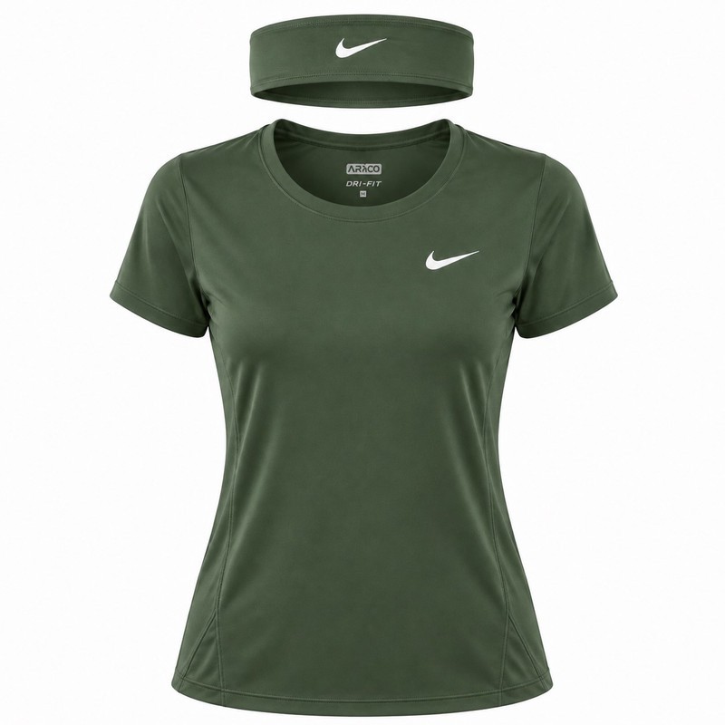 تی شرت ورزشی آستین کوتاه زنانه مدل 115100 به همراه هدبند