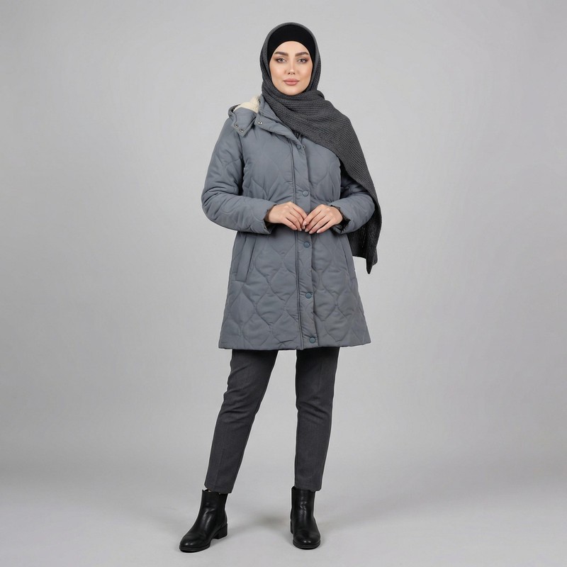 کاپشن بلند زنانه السانا مدل راشن کد 2440