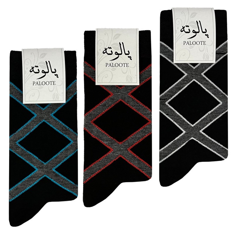 جوراب مردانه پالوته مدل PLT-E4 مجموعه 3 عددی
