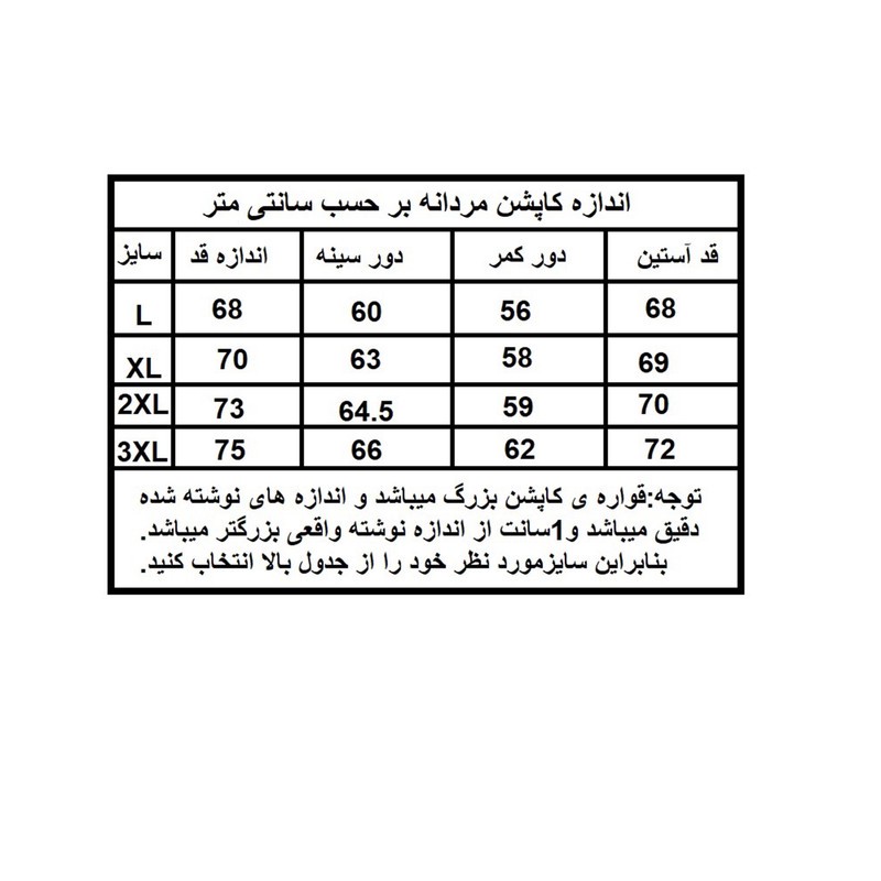 کاپشن بهاره مردانه مدل دورو