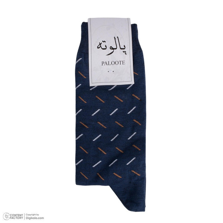 جوراب ساق بلند مردانه پالوته طرح راهراه مدل P3
